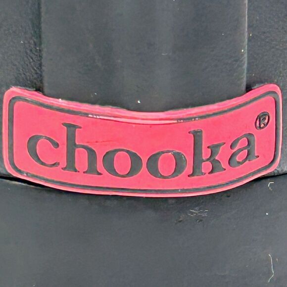 Chooka Delridge Chelsea Waterproof Rain Boots Fur Lined Ankle Bootie Black sz 7 - Picture 7 of 13